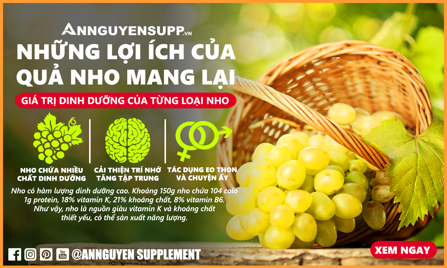 Tác dụng của quả nho xanh